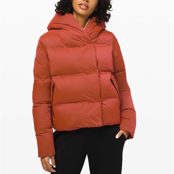 2019 Lululemon Cloudscape Wrap Short Coat Jacket Burnt Umber Size 8 Rare Retired